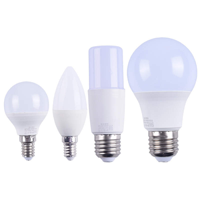 Wholesale LED bulb cylindrical ultra-bright screw-on e27, E14, b22 household energy-saving white light warm white light source lighting lamp Item Picture
