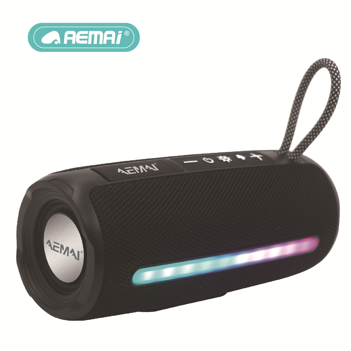AEMAi Bluetooth Speaker B36 card-inserting outdoor portable waterproof subwoofer Small High appearance level ambient lighting Bluetooth speaker Item Picture