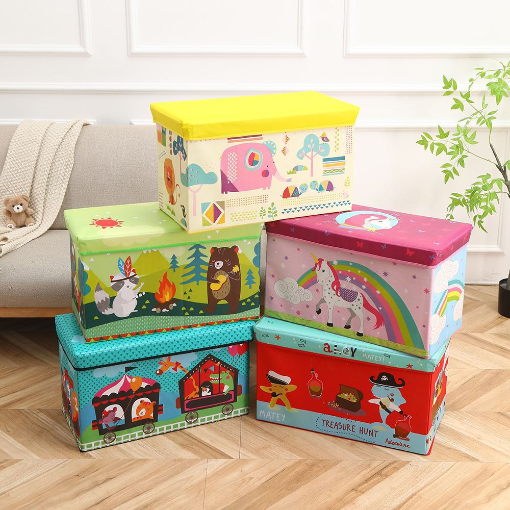 Enhanced children's storage stool, toy storage box, multi-functional storage stool, large-capacity storage box wholesale
