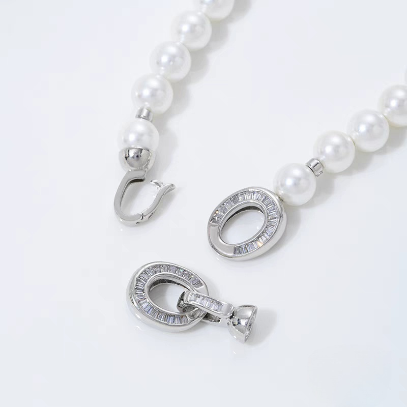 Pearl buckle head plated with 18K real gold, diy necklace buckle, bracelet, connecting buckle, ending buckle, OT buckle, handcrafted universal buckle details Picture