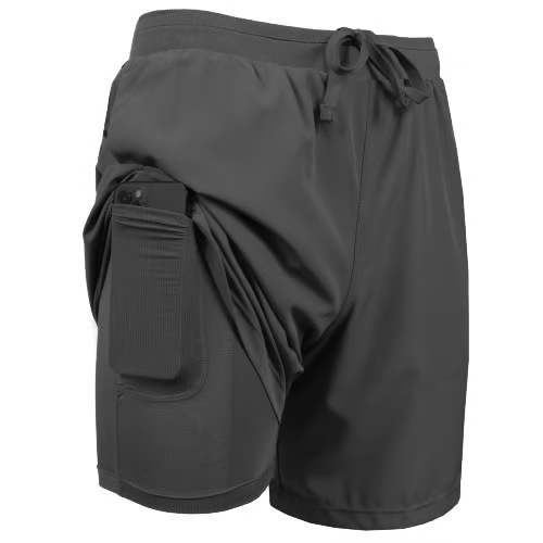 Cross-border sports shorts, men's quick-drying fitness sports pants 2-piece set, men's anti-glare tight pants, outdoor casual pants