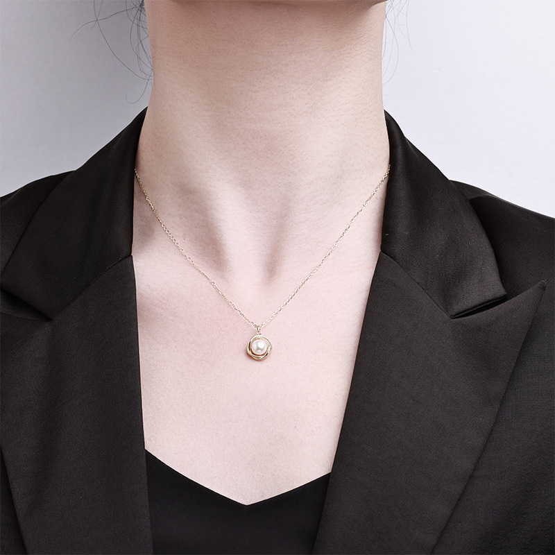 卓恒甄选淡水珍珠项链女轻奢小众设计锁骨链高级感新款纯银爆款吊坠配饰