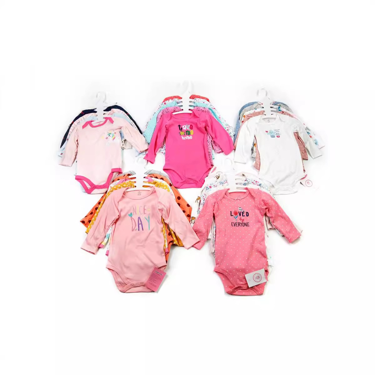 2025 Foreign trade patpat Infant and Children's Clothing Wholesale Long-sleeved bottom Wrap 5-piece set Double-sided fabric baby clothes details Picture
