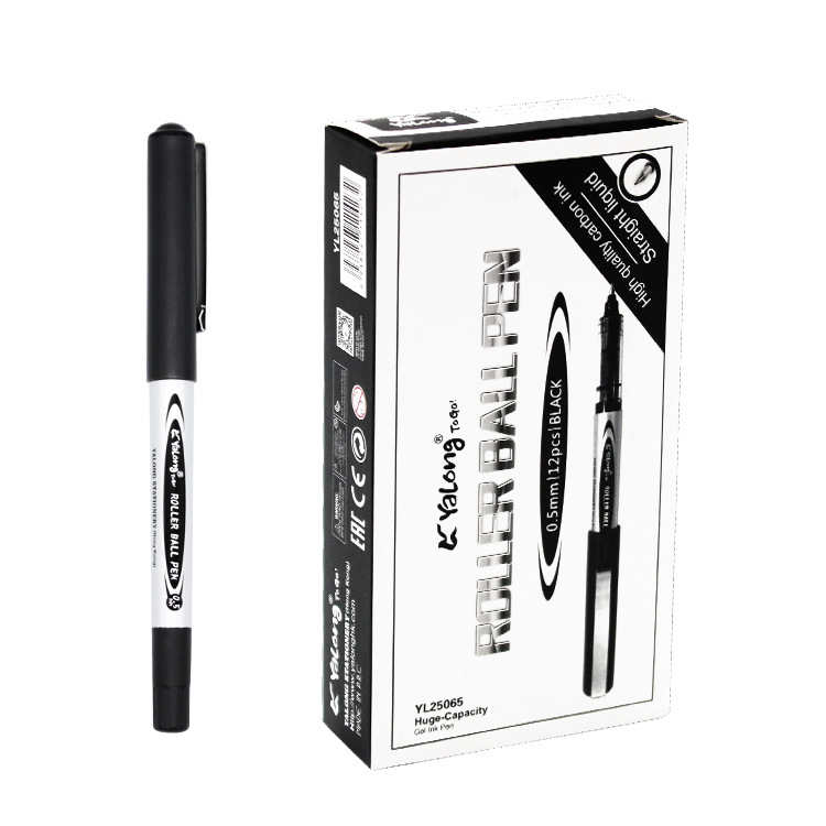 Yalong Cross-border Black high-quality standard 0.5mm bullet Ballpoint Pen and gel Pen for office and study