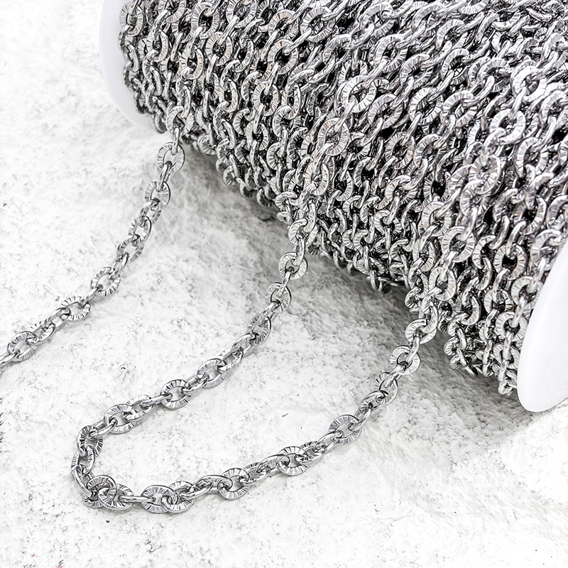 Sunflower chains, stainless steel embossed chains, DIY necklaces and bracelets, semi-finished loose chains, jewelry matching chains, direct supply from the manufacturer