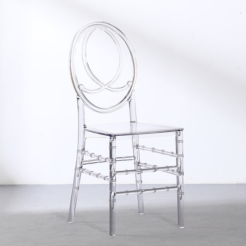 Starlight internet-famous crystal bamboo joint chair, plastic PC transparent acrylic wedding hall theme banquet hall wedding outdoor dining chair Application Scenario
