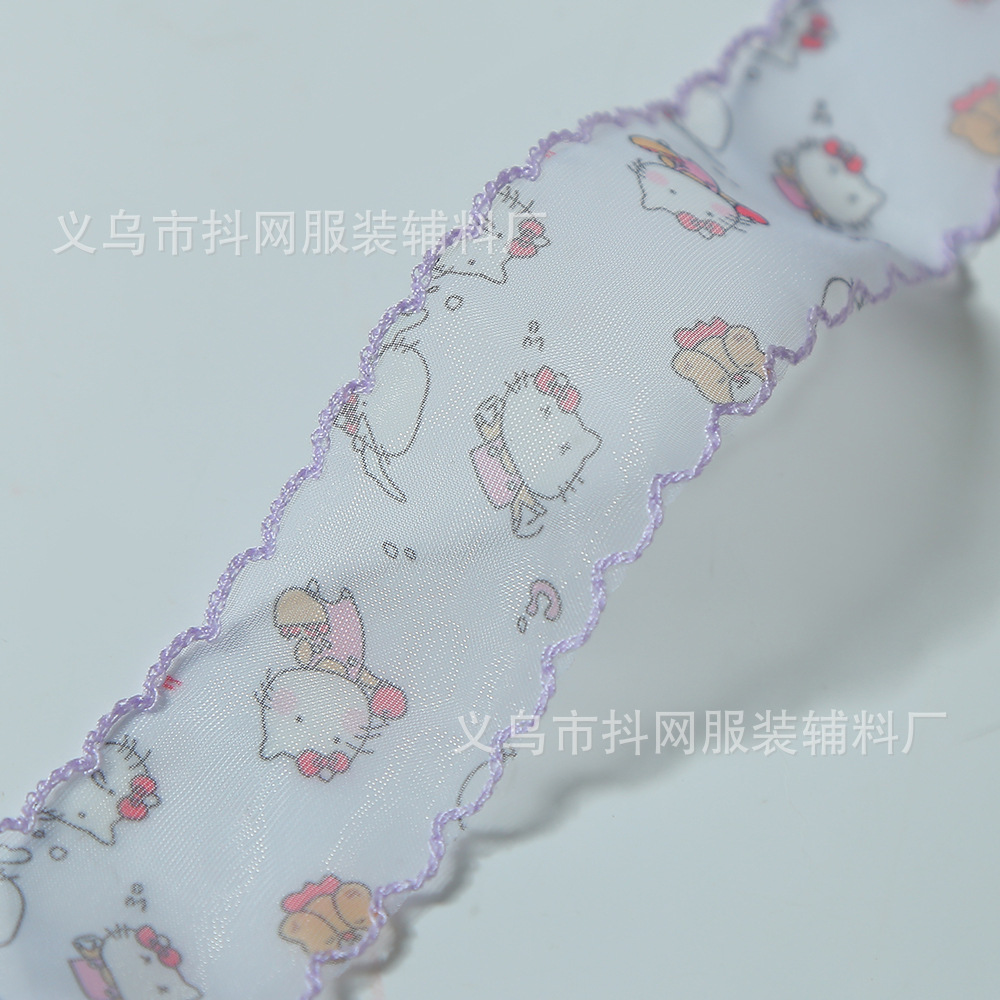 Wholesale of new 4cm cartoon kitten handmade diy hair accessories, headwear, bow accessories, ribbon gift boxes and packaging straps details Picture