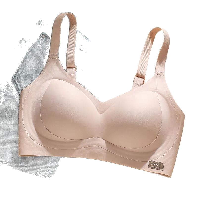 反重力内衣女2024新款爆款小胸聚拢上托防下垂无钢圈无痕舒适文胸白底实物图
