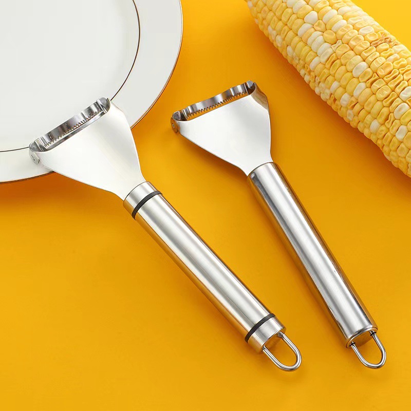 Kitchen corn husker, stainless steel corn grater, household corn husker, manual corn peeler, fruit knife