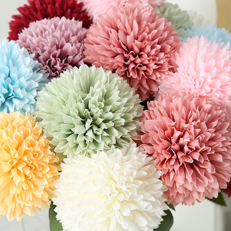 Wholesale of simulated large ball chrysanthemums, living room dining table decoration flowers and plants, wedding scene decoration props, dandelions Specification drawing