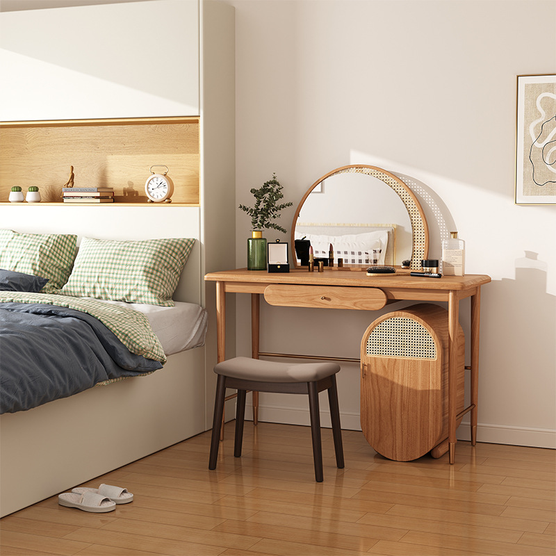 Star Solid wood saddle stool, dressing table, home chair, lady's bedroom, popular makeup chair, low stool, square stool, saddle stool details Picture
