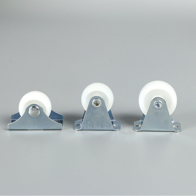 White nylon casters 1-inch, 1.25-inch, 1.5-inch, 2-inch hand trailer, directional wheels, universal brake wheels, industrial casters details Picture