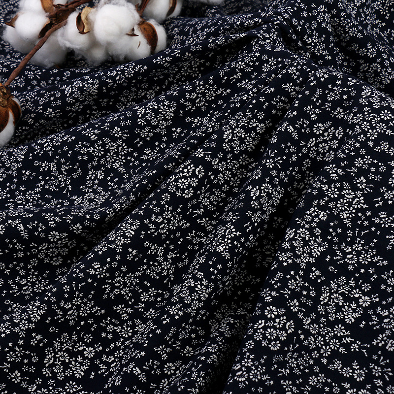 秋冬新款日韩磨毛印花布全棉欣欣草印花绒布童装连衣裙布料