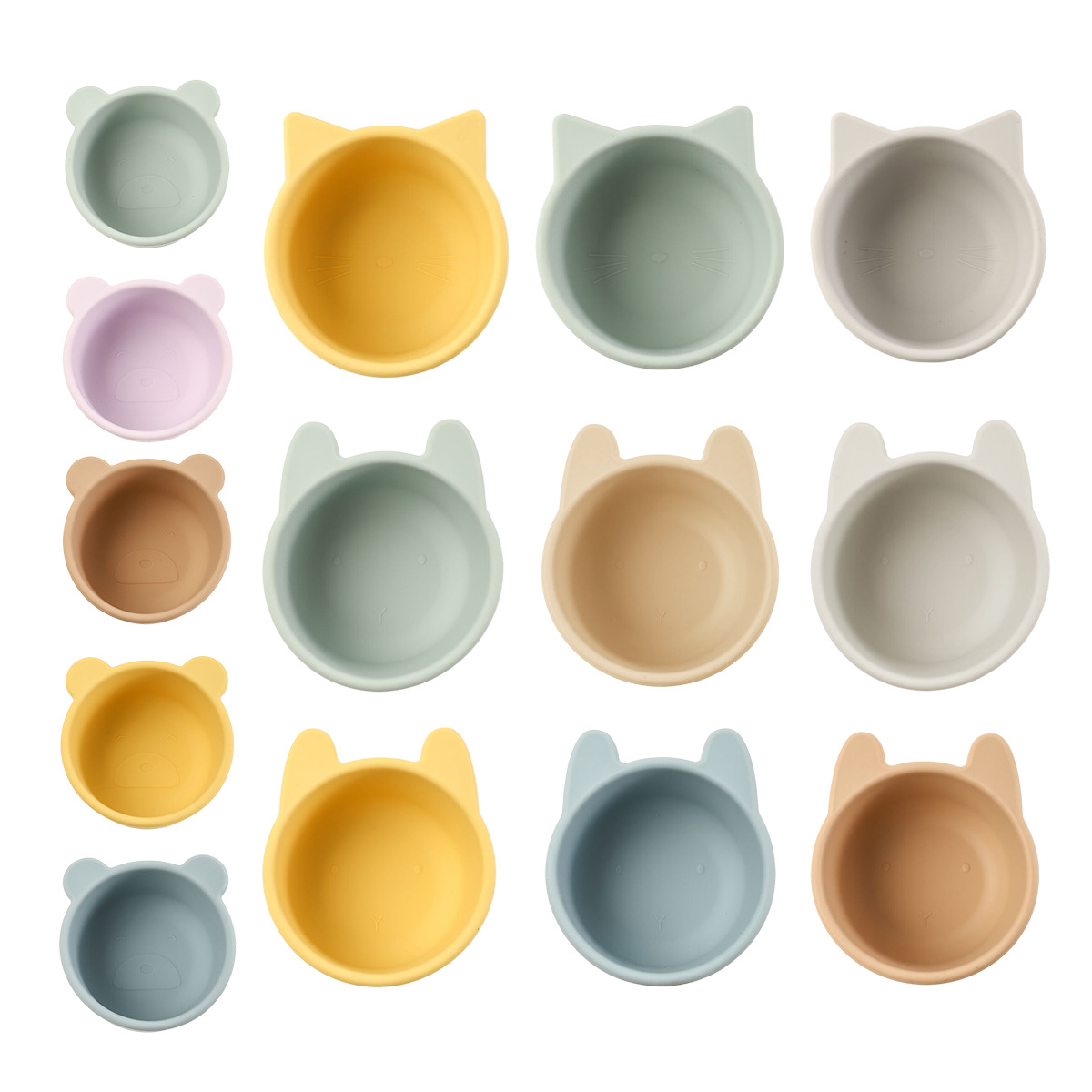 儿童吃饭训练碗新国标食品级硅胶辅食碗剑龙宝宝卡通防摔硅胶碗详情图1