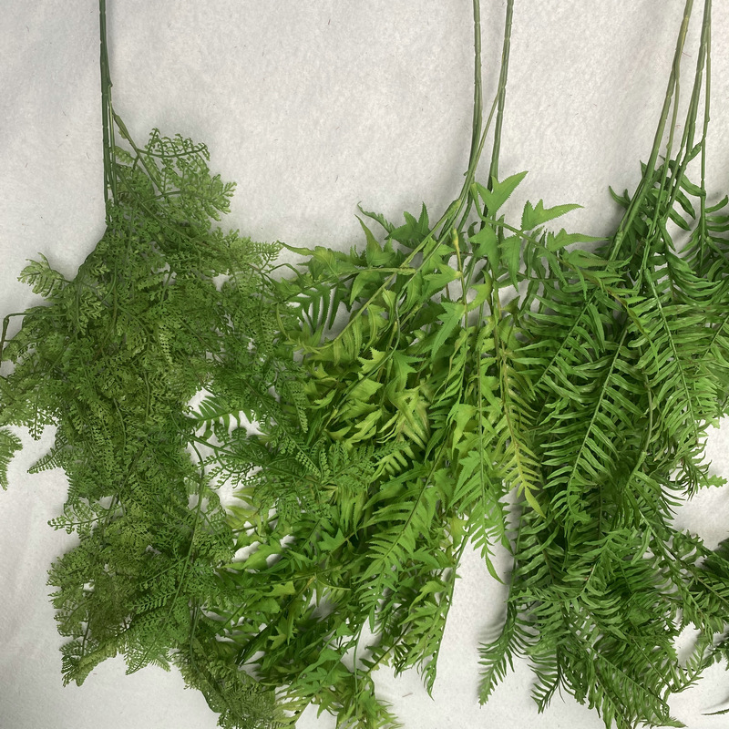 Simulated soft rubber wall hanging, hotel restaurant ceiling rattan hanging decoration, soft furnishings, interior decoration, wedding wall hanging, phoenix fern Specification image
