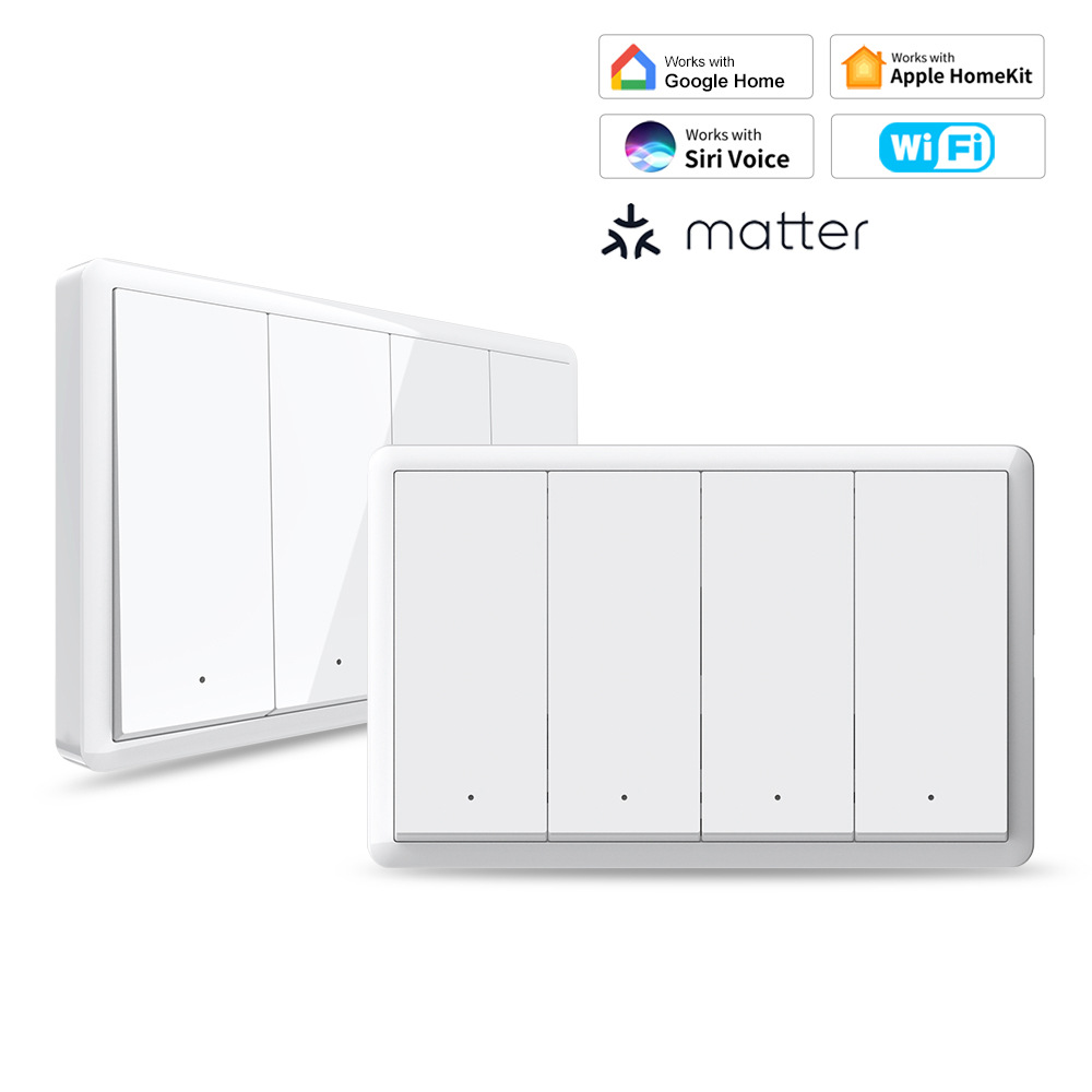 Matter+WIFI magnetic hold, single fire, zero fire, US-spec push-button switch, Homekit direct connection, Tuya APP direct connection Specification image