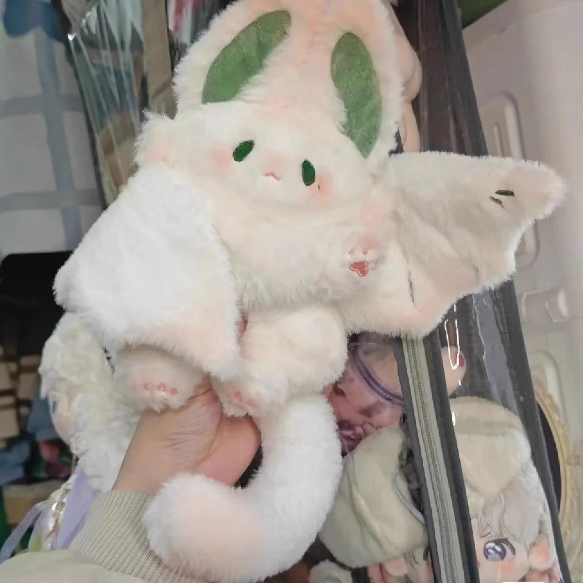 Murciélago conejo muñeca dormir conejo blanco juguete de peluche boneca cojín regalo de cumpleaños niñas al por mayor details Picture