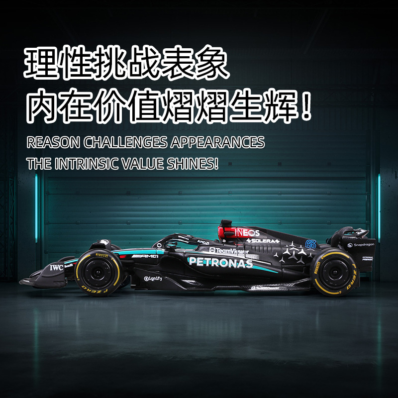 2024 1:43 scale simulation Mercedes-Benz w15 racing car model alloy car model AMGF1 formula toy wholesale details Picture