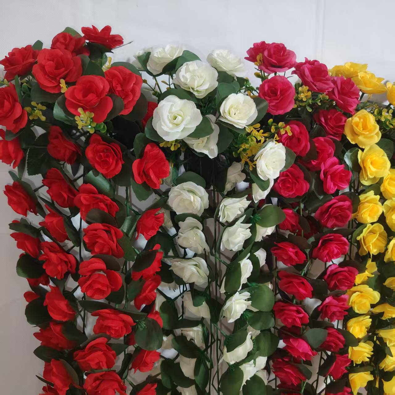 Artificial rose, rattan, wall hanging, artificial flower landscaping, flower wall, wedding decoration, background wall, cross-border Specification image