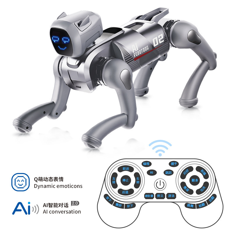 Children's AI intelligent robot dog educational toy, birthday gift, companion robot remote control educational programming mechanical dog details Picture