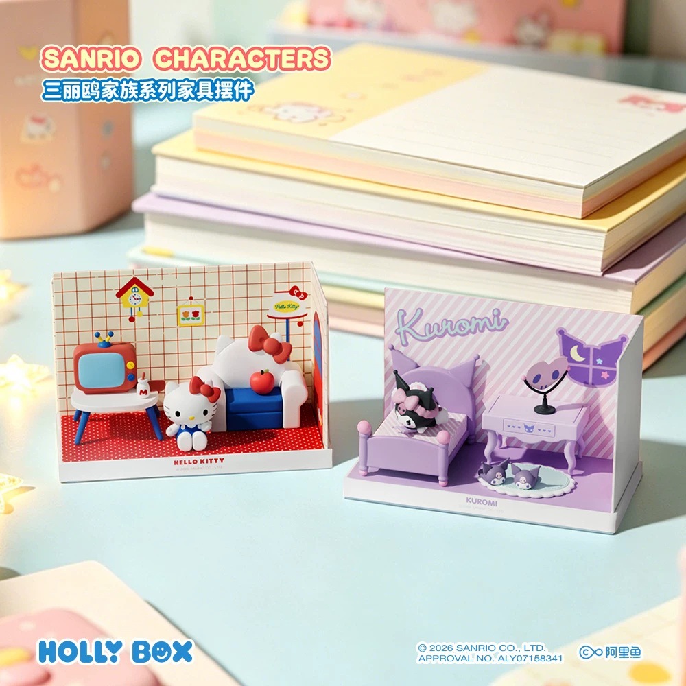 Genuine Sanrio furniture and decorative items, cute HelloKitty, ugly fish, and collectible scene toys details Picture