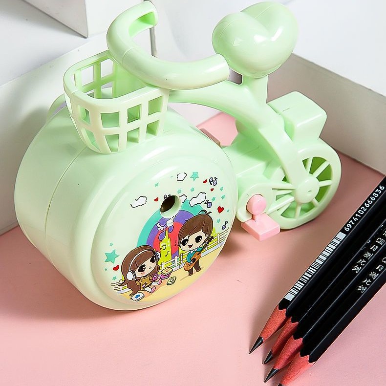 Rafael, automatic pencil feed, student pencil sharpener, rotary pencil sharpener, hand-cranked pencil sharpener, bicycle details Picture