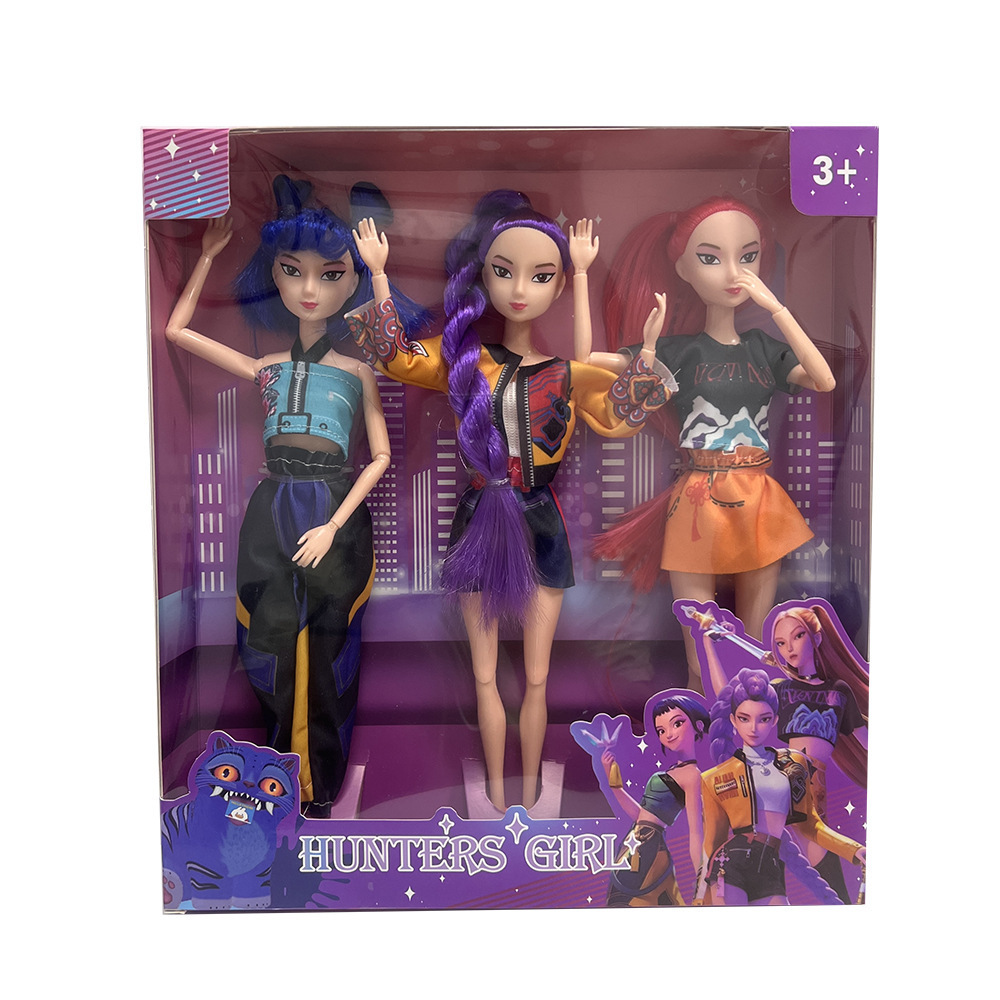 Wholesale of cross-border full set of new K-POP Witch Hunter dolls, including Ruby, Mira and Zoe vinyl figurines Item Picture
