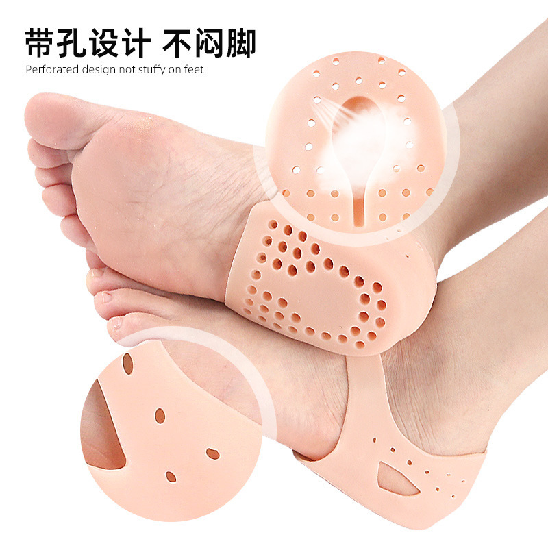 Perforated thickened heel cover sebs soft shock-absorbing thickened heel cover plantar fascia heel cover for long-term standing Application Scenario