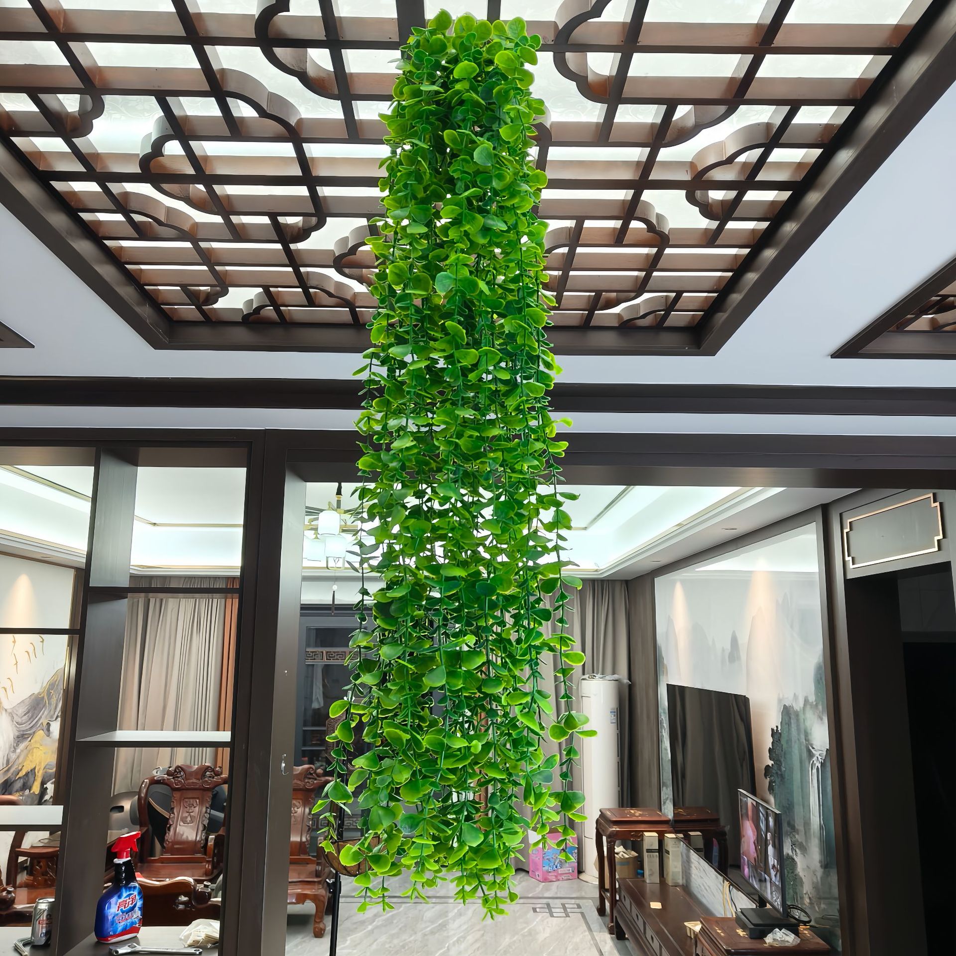 尤加利藤条仿真绿色藤条壁挂尤加利条仿真水草尤加利伴手礼婚庆墙产品图