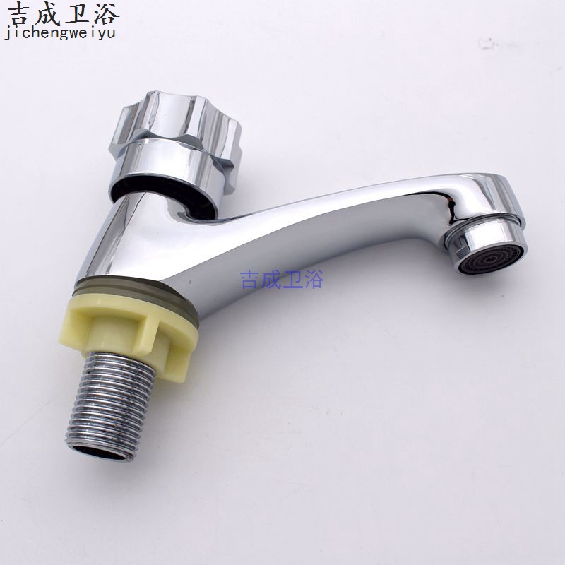 南安水暖厂家直销铜单冷洗脸盆水龙头单孔快开98面盆龙头产品图