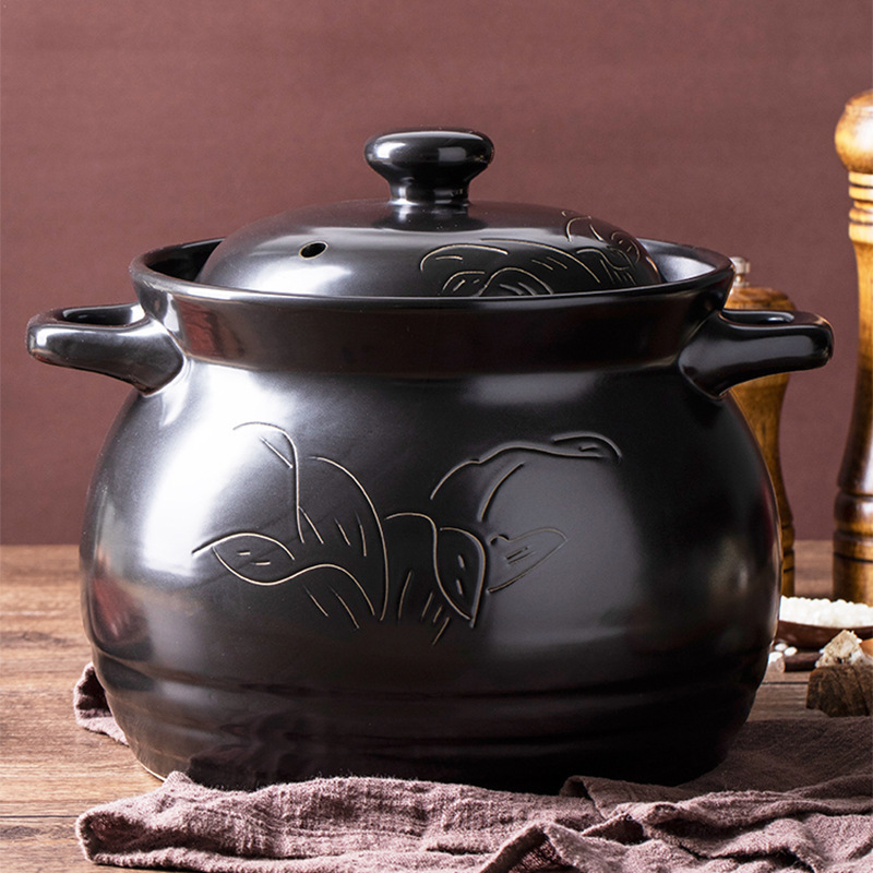 Jinhua lithium porcelain clay pot stew pot for making soup, household gas ceramic clay pot, high-temperature resistant earthenware pot, gas stove soup pot