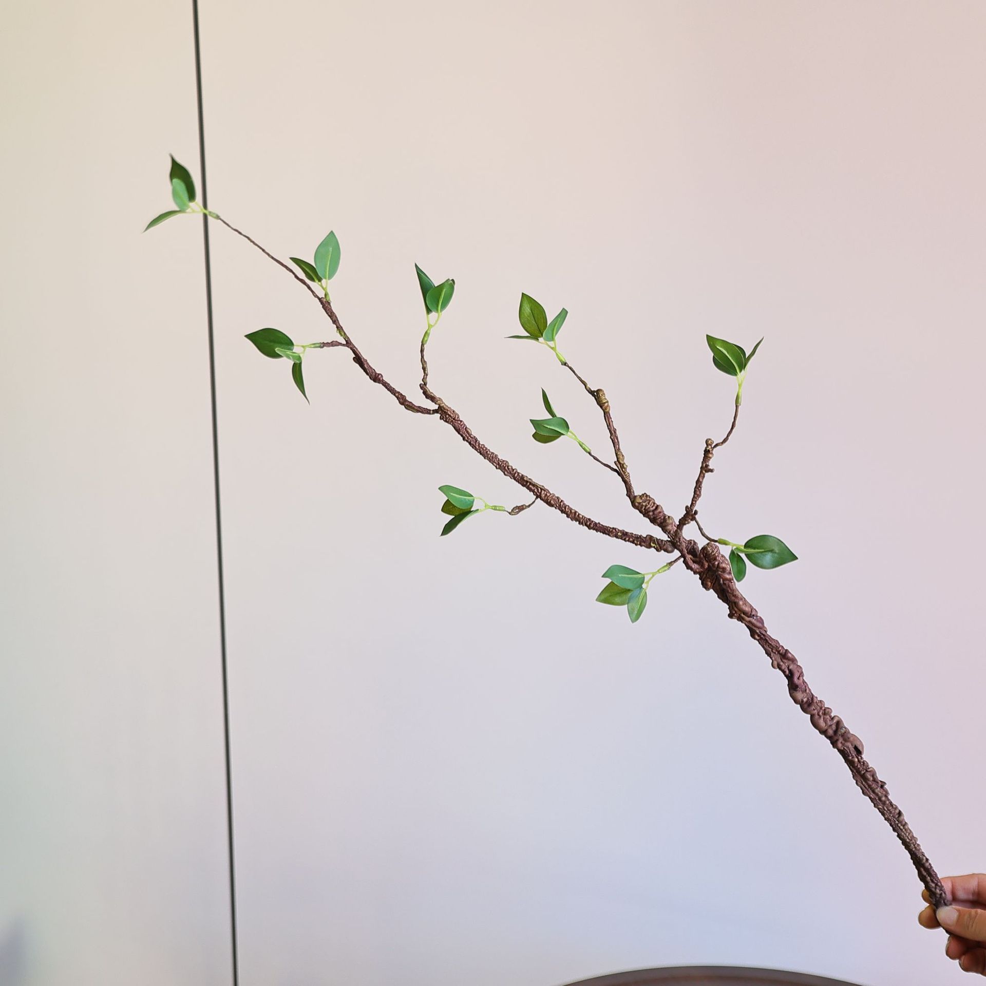植物绿芽叶婚庆家居装饰发泡枯枝绿叶摆件插花摆设绿植高仿真花卉细节图