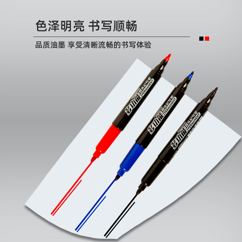 Factory direct supply of double-headed marker pens, oil-based markers, Tianfeng 1091 small marker pens Application Scenario