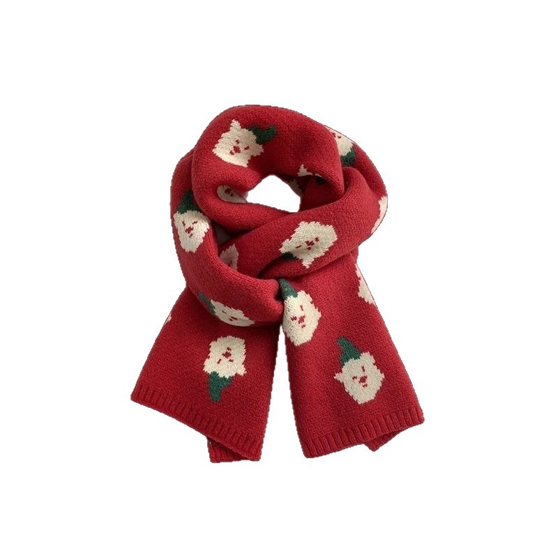 One-piece New Year gift delivery: Christmas red checkered scarf for women, high-end and warm Korean shawl, thick scarf wholesale, street stall wholesale Item Picture