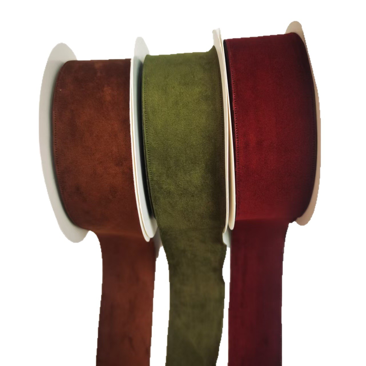 Double-sided suede velvet ribbons, clothing, toys, shoes, hats, accessories, bows, gifts, gift boxes, packaging ribbons, 50 yards per roll Item Picture