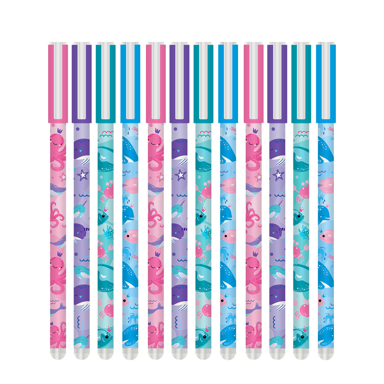 Yalong Cross-border Cute Ocean Dolphin Standard Erasable Pen Gel Pen Office and School Stationery details Picture