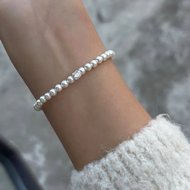 Aurora multi-color Crystal Silver bracelet for women, light luxury, fashion, high-end feel, simple and exquisite, high appearance level, best friend accessory Specification drawing