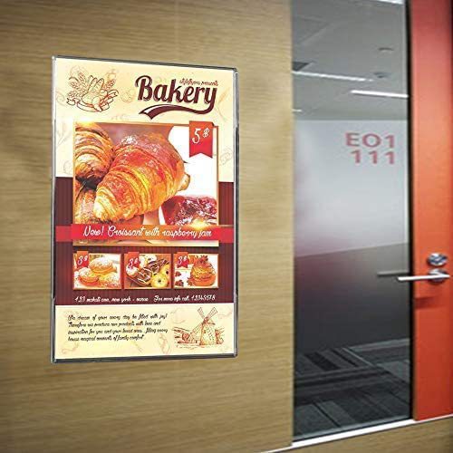 Acrylic flat sticker signboards, self-adhesive wall reminder cards without drilling, transparent advertising information display boards, manufacturer, company, corridor notice pasting booths, store wall description signs, office area prompt display supports Application Scenario