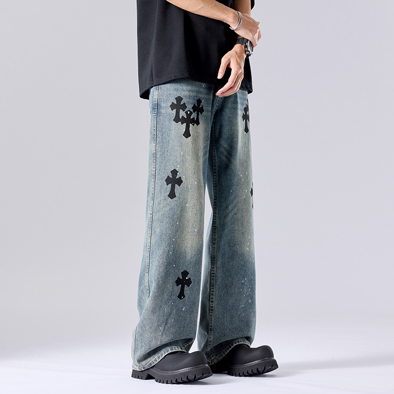 男士牛仔裤实物图