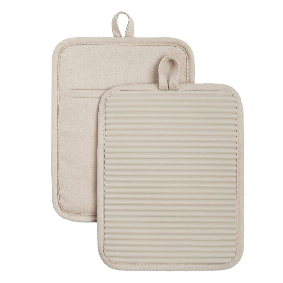 Solid-Color Table Heat Insulation Pad With Gloves, Pure Cotton Heat-Resistant Pad, Customizable