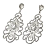 European and American style earrings with a sense of design, hollowed-out rhinestone earrings, luxurious and exquisite diamond-encrusted earrings, versatile earrings for brides, wedding parties and banquets Item Picture