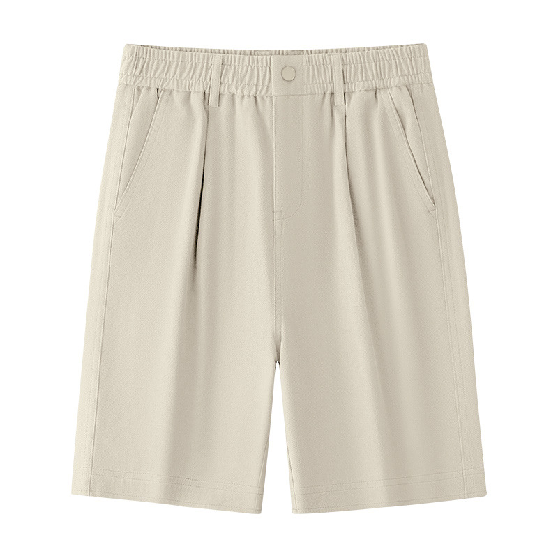 300g heavy-duty pure cotton men's shorts, summer new business casual pants, loose and fashionable mid-length pants, five parts pants trend Item Picture