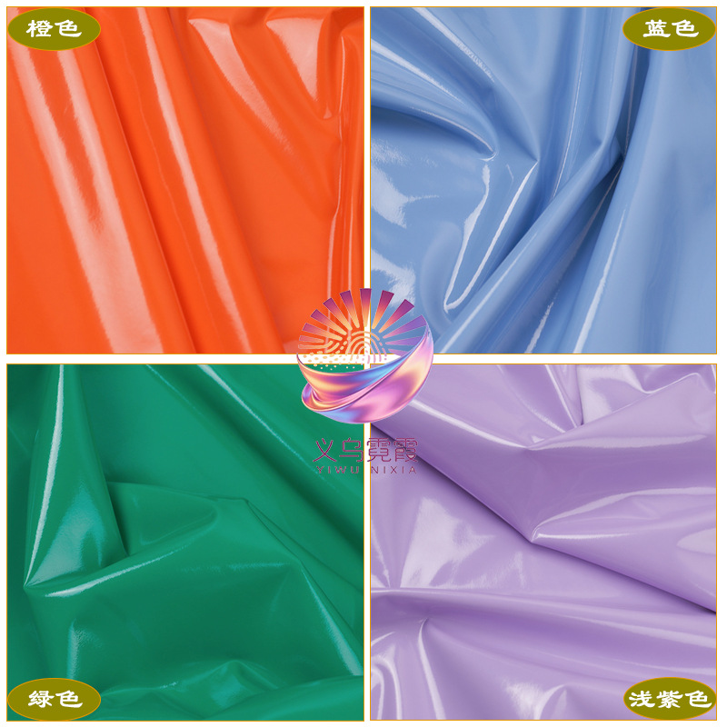 金属高光镜面革pu皮革0.7mm厚面料演出服装布料箱包鞋材软包皮细节图