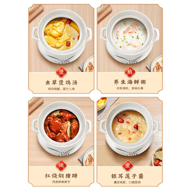 Clay pot stew pot, ceramic pot, household gas small clay pot, soup pot, special soup pot for gas stove, soup pot, dry-fired clay pot Application Scenario