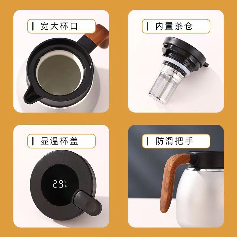 Wholesale and consignment of high-end titanium-coated thermos kettles, ceramic inner liner thermos kettles, tea-water separation thermos kettles, and household thermos kettles Specification image