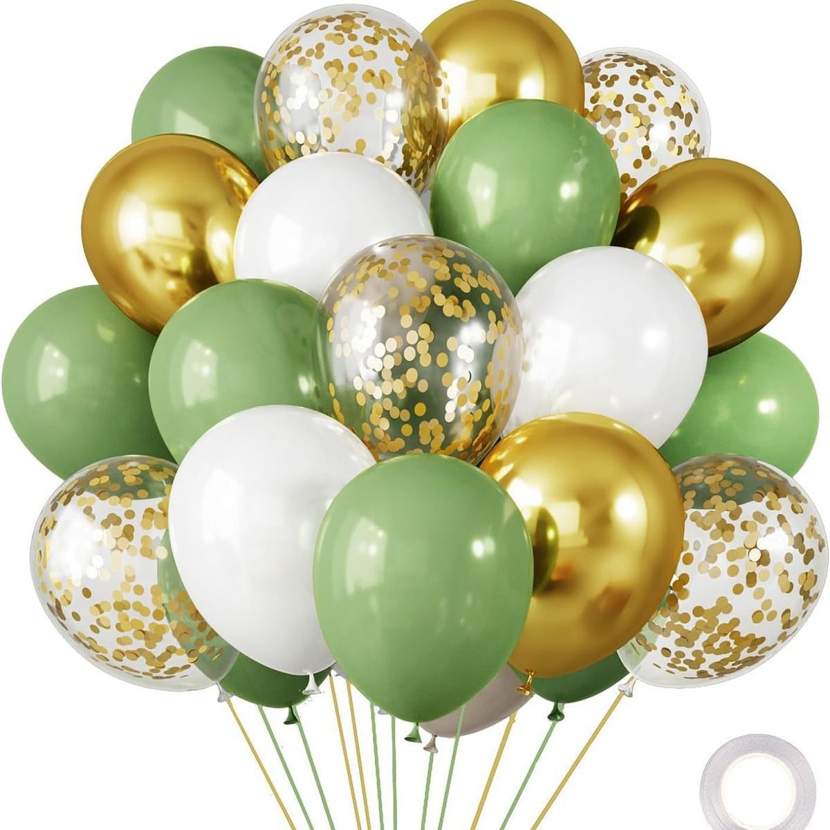 Amazon 30PCS Sequined metal Balloon Set for cross-border birthday decoration, happy party and wedding balloon decoration Specification image