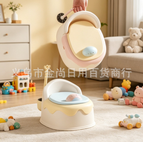 Cute children's toilet seat, special training toilet for boys and girls, infant, household portable toilet seat Application Scenario