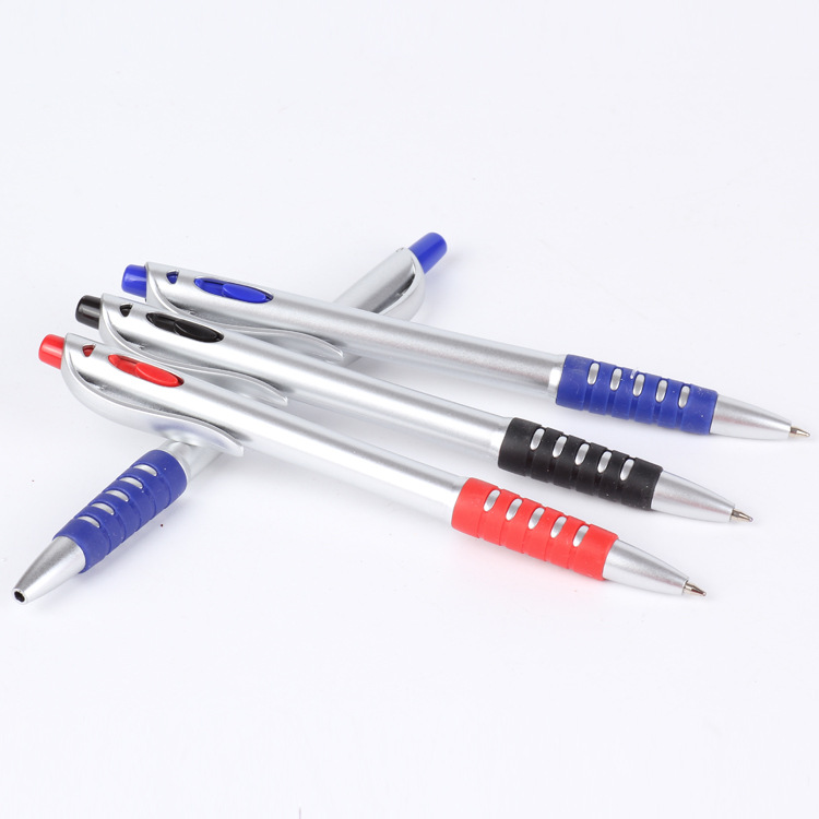 Tianfeng 577S silver push-button ballpoint pen Jumping simple ballpoint pen Plastic ballpoint pen Specification drawing