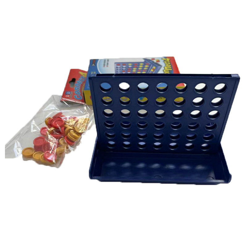 供应桌面游戏棋四连棋CONNECT 4益智类四连环棋立体折叠便携防摔