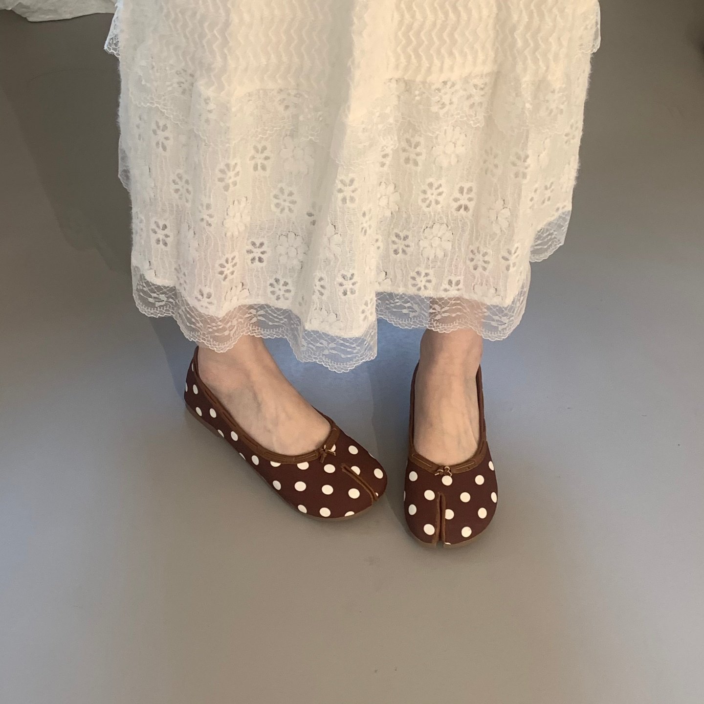 Flat bean, pig's foot, single shoes for women, spring and autumn 2026, horseshoe, toe, thumb, pig's foot, boat shoes, red ladle shoes Specification image